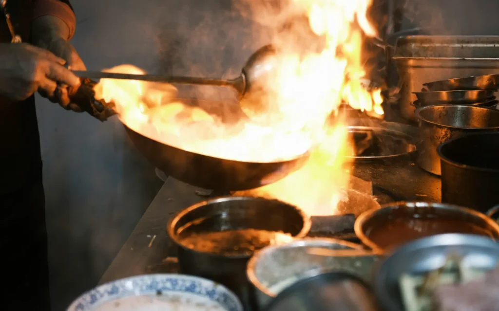 Thai Food Monterey Chef Cooking Wok Fire